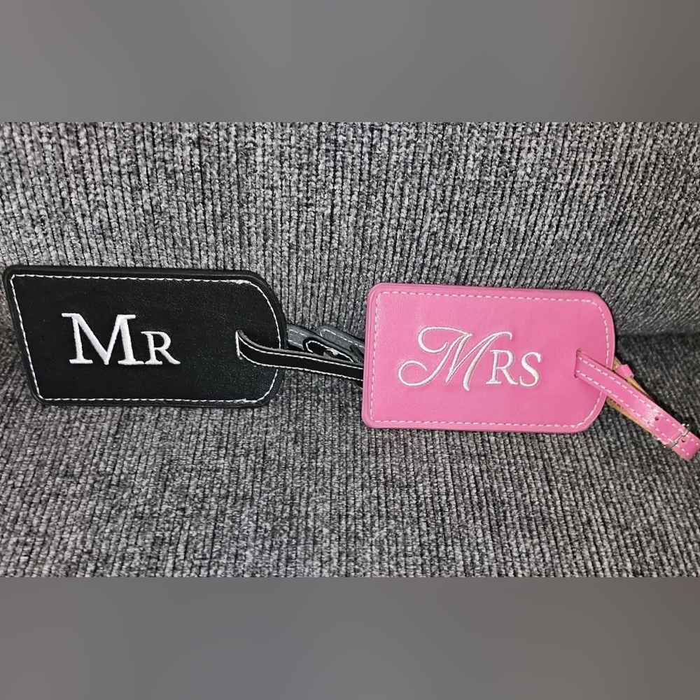 MENS WOMENS Mr Mrs Luggage Tags